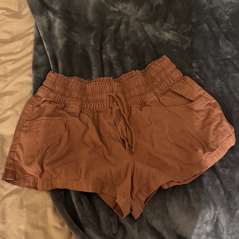 Aerie High Waist Brown Shorts